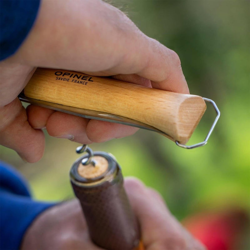 Opinel N ° 10 Corkscrew Pocket Knife Bottle opener roestvrijstalen mes