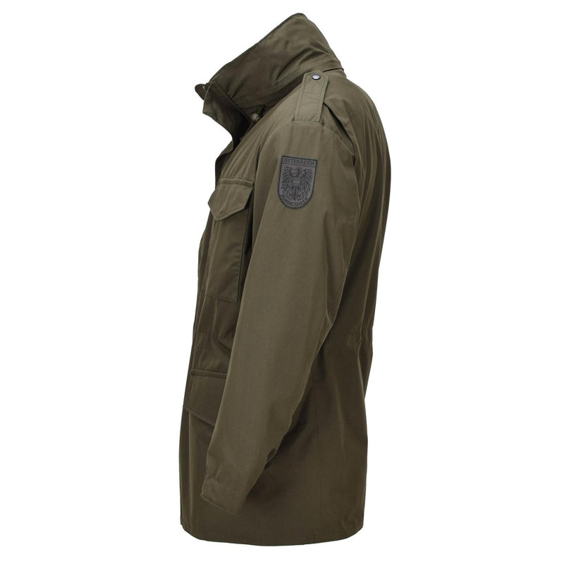 Veste de combat originale autrichienne militaire M65 avec membrane Sympatex imperméable Olive