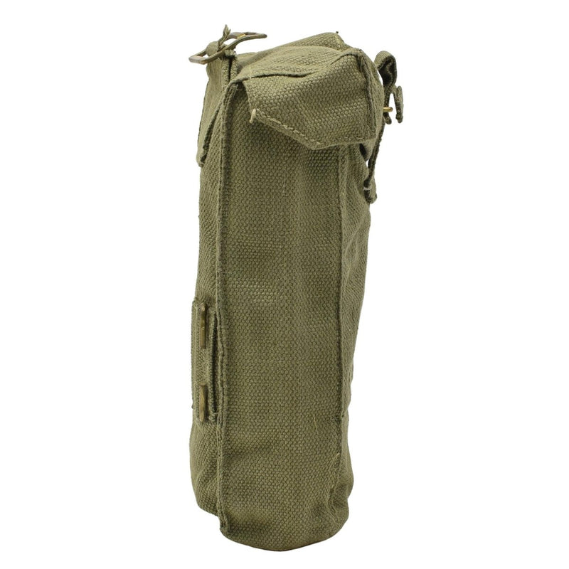 Sac porte-chargeur de taille moyenne en toile durable de l'armée belge d'origine, couleur olive