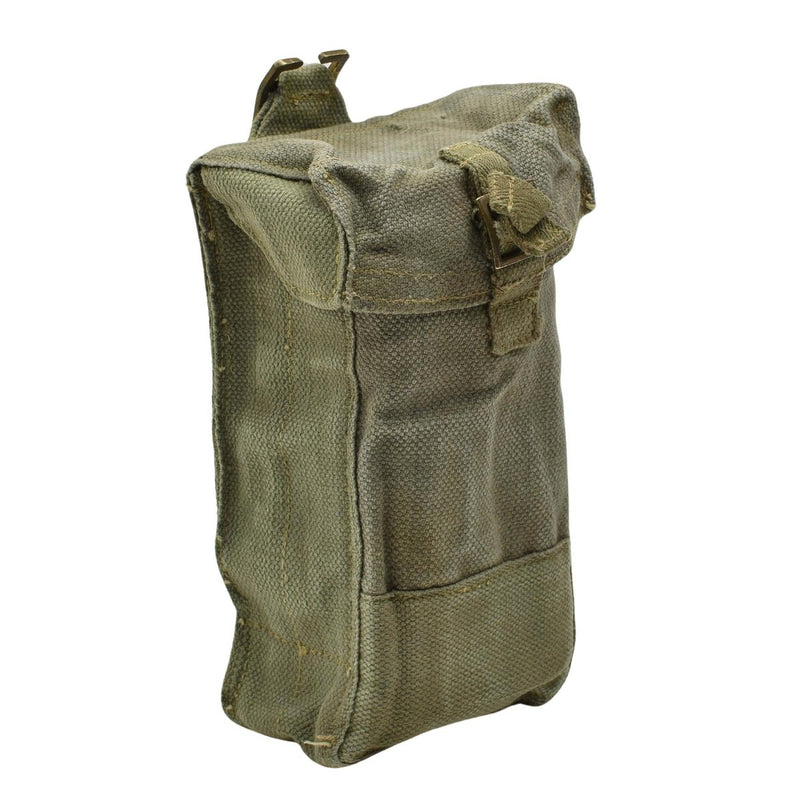 Sacoche pour chargeur en toile durable militaire belge d'origine, petite taille, couleur olive