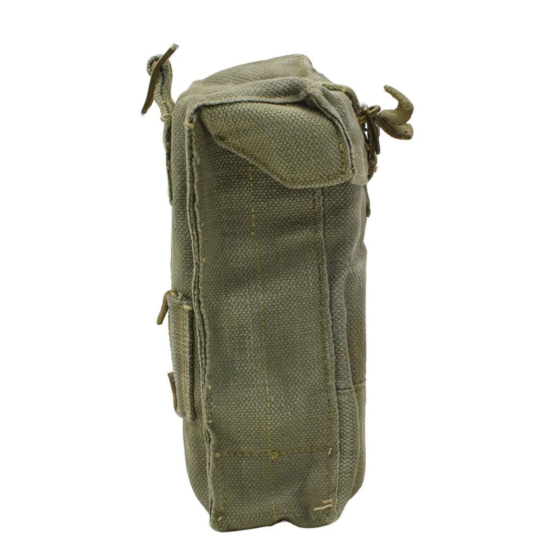 Sacoche pour chargeur en toile durable militaire belge d'origine, petite taille, couleur olive