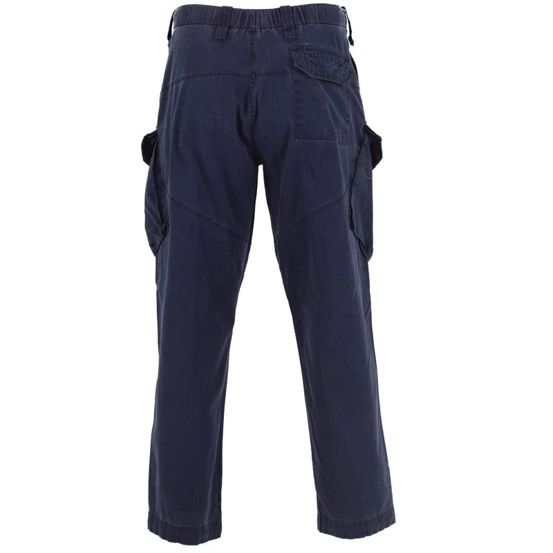 Pantalon cargo militaire britannique original Pantalon de travail Royal Navy Couleur bleue