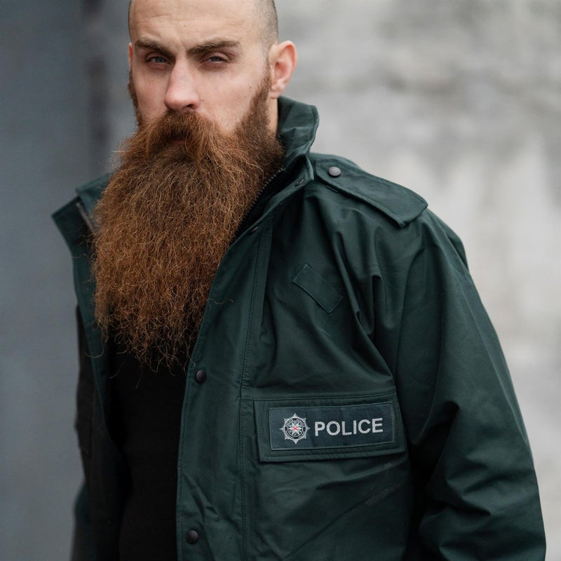 Originele Britse politie -uniform anorak waterdichte parka regenjat onbeleverd groen