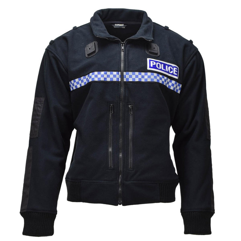 Veste de police originale britannique Strathclyde avec poignets et ourlet élastiques Noir