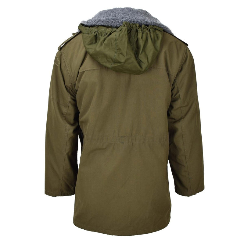 Veste militaire tchèque d'origine parka M85 avec doublure à capuche et ourlet long armée Olive