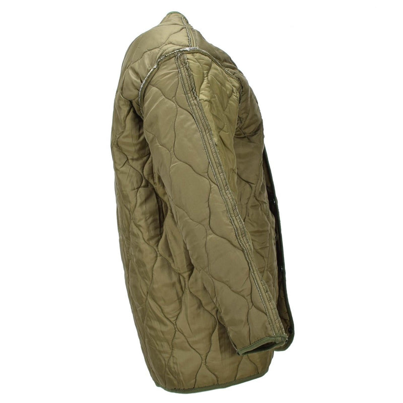 Veste militaire tchèque originale avec doublure thermique, fermeture à boutons matelassée, olive