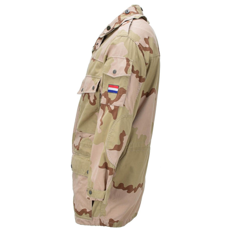 Originele Nederlandse militaire veldjas verstelbare manchetten zoomline woestijn camo