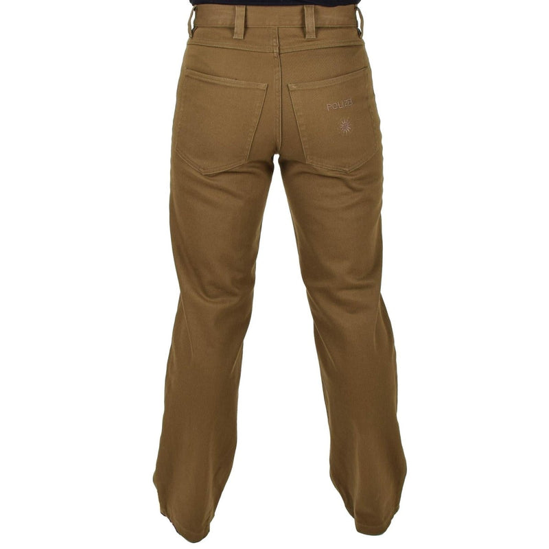 Pantalon en jean kaki d'origine de l'armée allemande Pantalon de travail uniforme Polizei NEUF