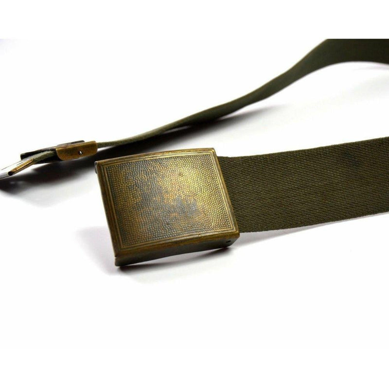 Ceinture de bretelles militaire de l'armée allemande d'origine en toile allemande robuste olive