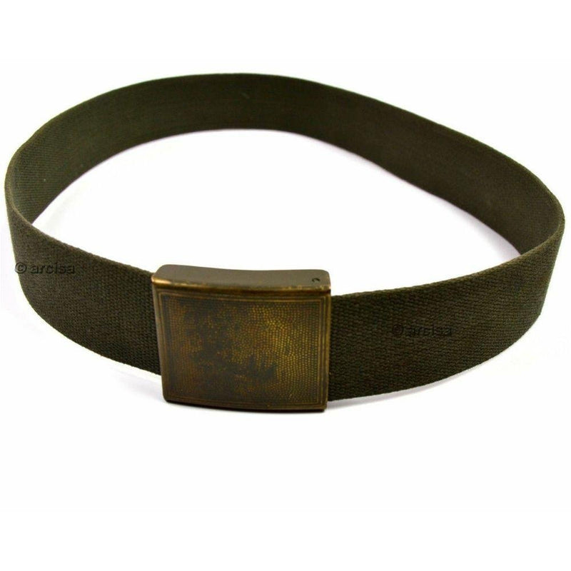 Ceinture de bretelles militaire de l'armée allemande d'origine en toile allemande robuste olive