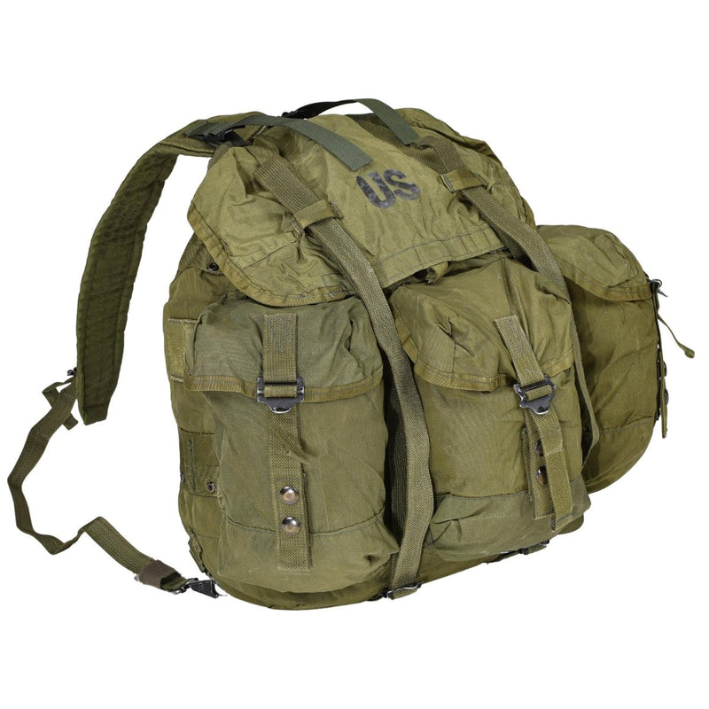 Sac à dos tactique militaire américain original de 50 l avec 3 poches extérieures pour équipement, couleur olive