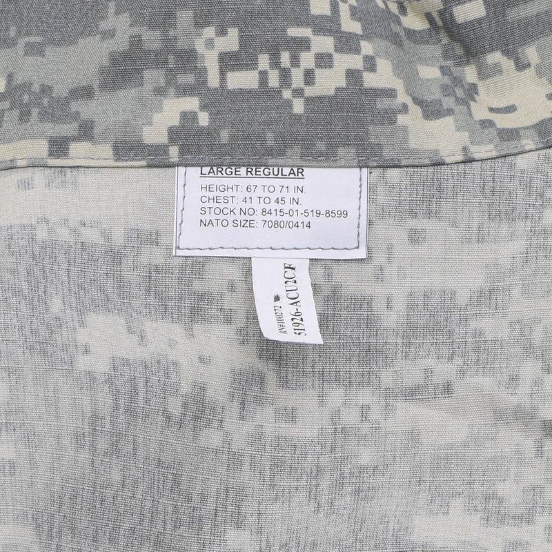 Originele Amerikaanse militaire uniforme jas versterkt ellebogen Acu digitale camouflage