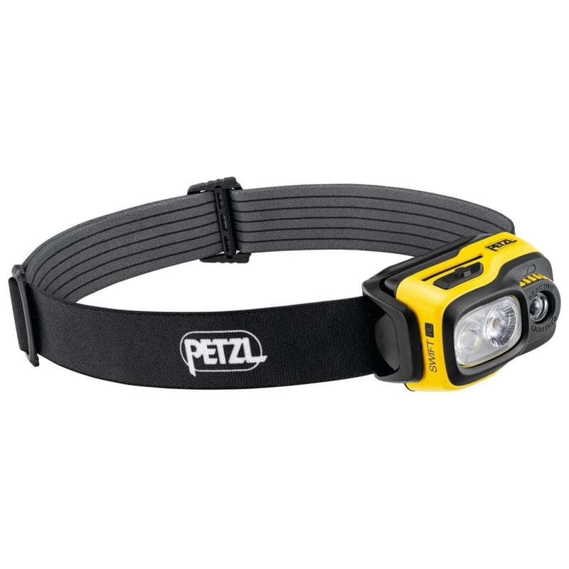 Petzl Swift RL Head zaklamp 1100 lumen oplaadbaar waterbestendig geel