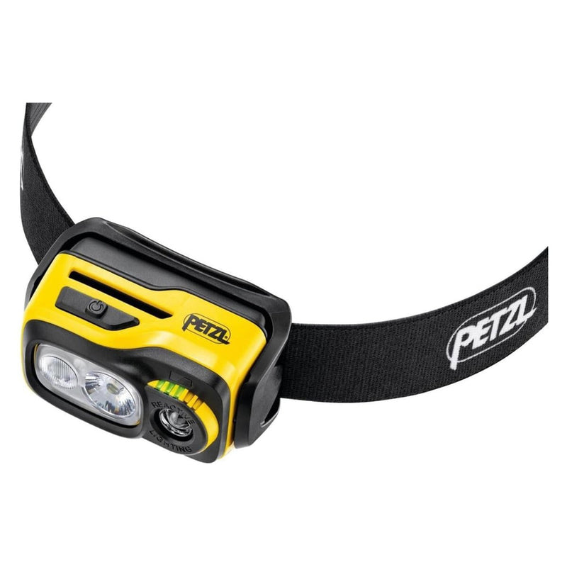 Petzl Swift RL Head zaklamp 1100 lumen oplaadbaar waterbestendig geel