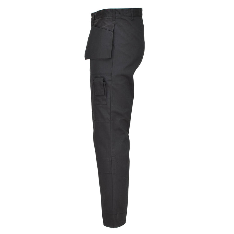 Original Belgian work cargo pants durable reinforced knees black