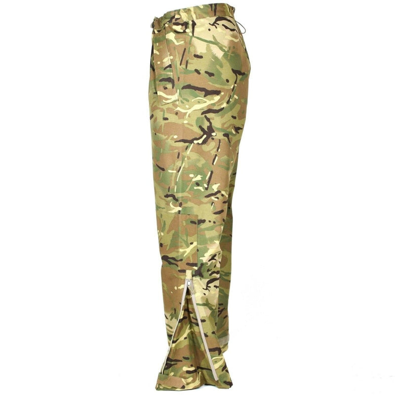 Tactical combat field rain pants original British military MTP desert camo waterproof trousers adjustable waist and bottoms