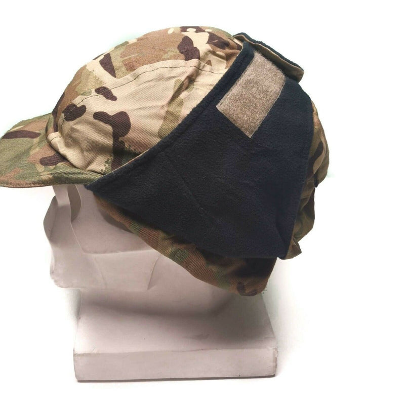 visor cap with earflaps mtp camo