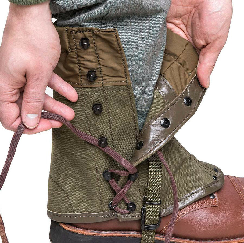 Italian military canvas gaiters