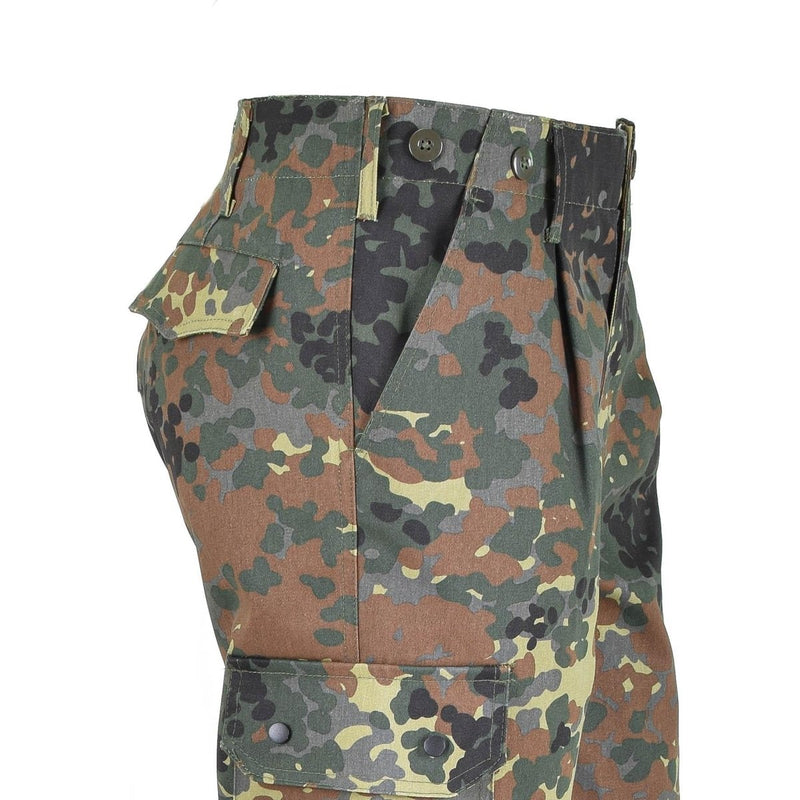 Mil-Tec German army quality flectarn camo regular cargo field pants cargo slash pockets