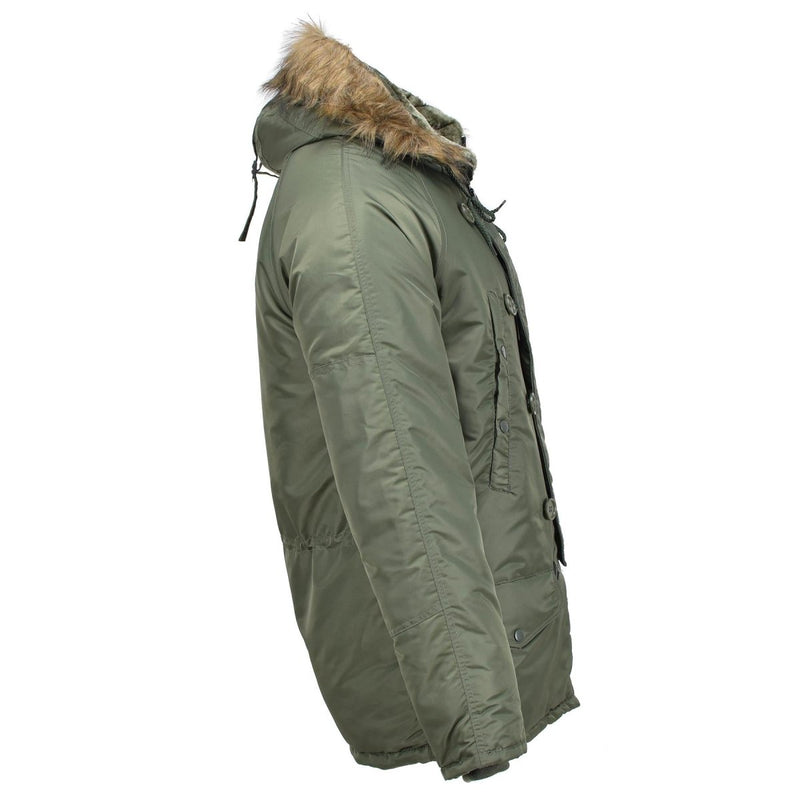 MIL-TEC U.S. Military aviator parka N3B faux fur hooded olive