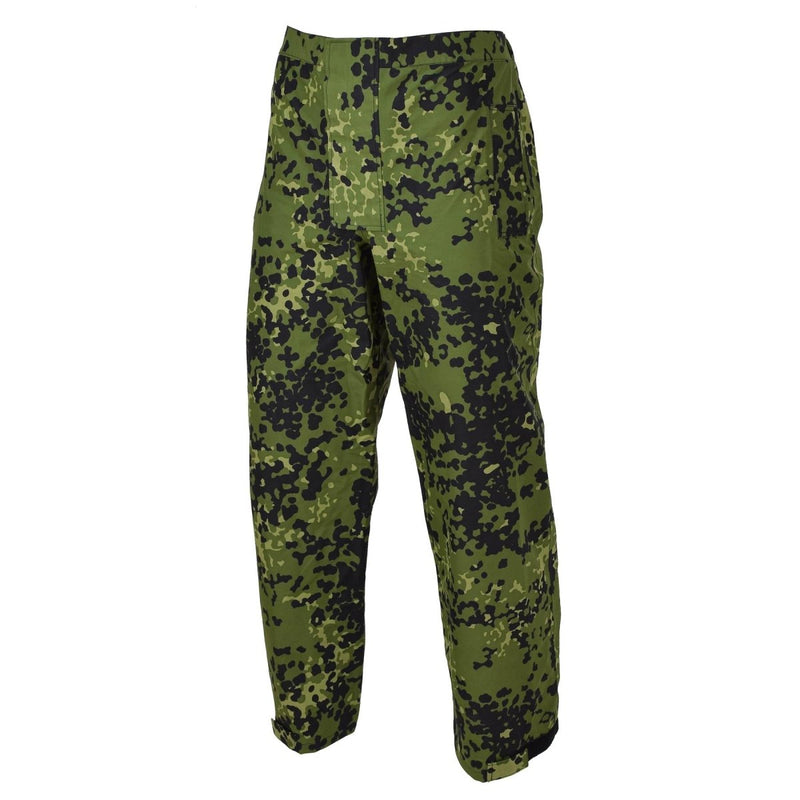 Original Danish Military camo M84 rain pants waterproof elasticated waist trousers