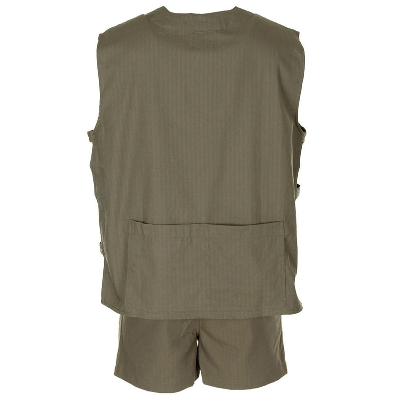 Original French military jungle sleeveless olive shirt tactical lightweight